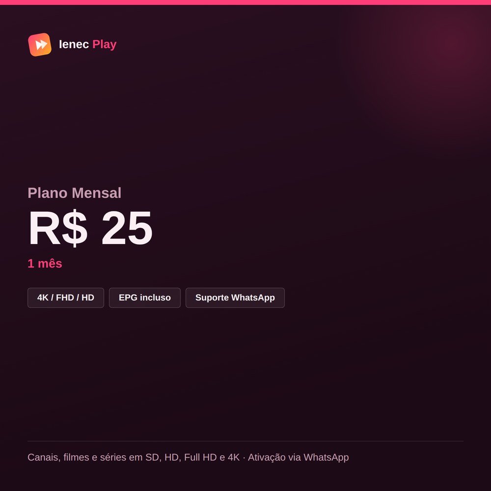 Imagem ilustrativa do Plano Mensal da Ienec Play